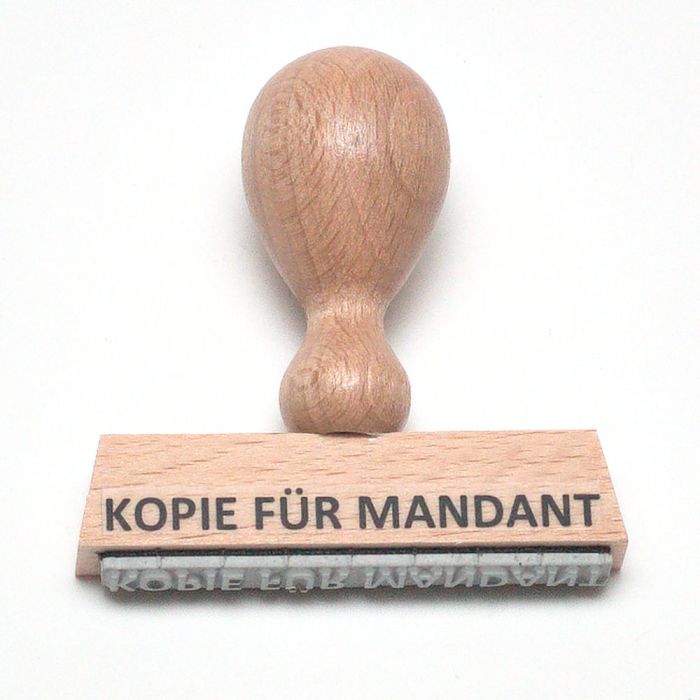 Holzstempel Kopie für Mandant