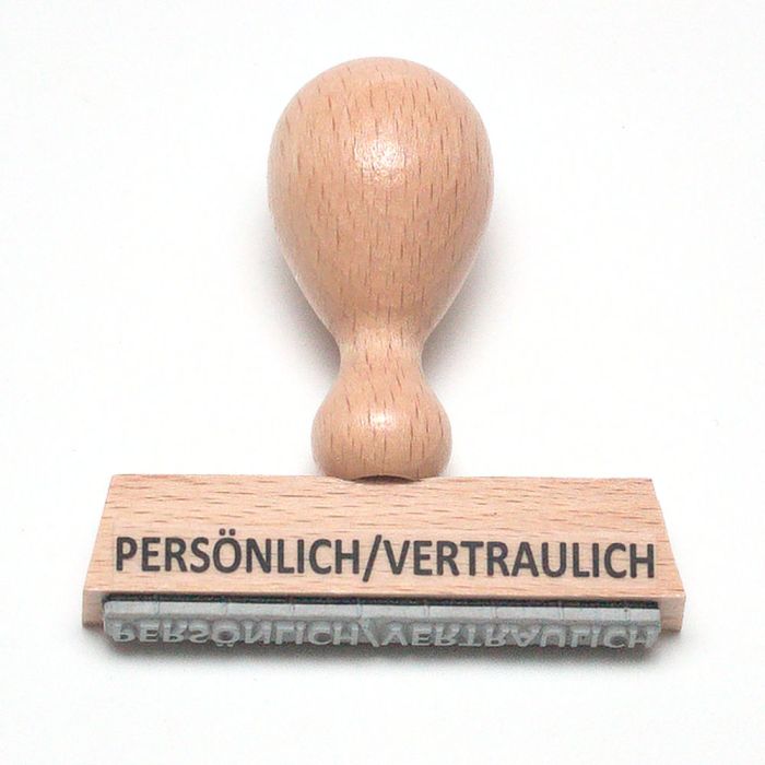 Holzstempel Persönlich/Vertraulich