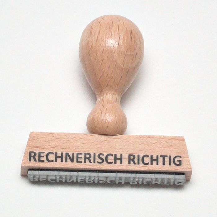 Holzstempel Rechnerisch richtig