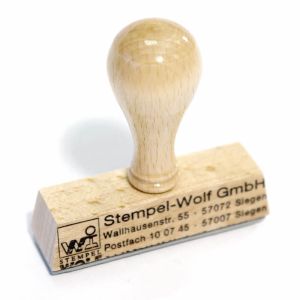 Wooden Stamp - 20 mm - 3 Lines