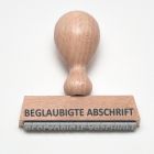 Holzstempel Beglaubigte Abschrift