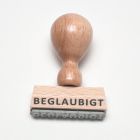 Stempel Beglaubigt für den Notar und Rechtsanwalt